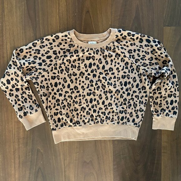 J.Crew Vintage Cheetah Print Crew Sweatshirt - Size S - Picture 1 of 4